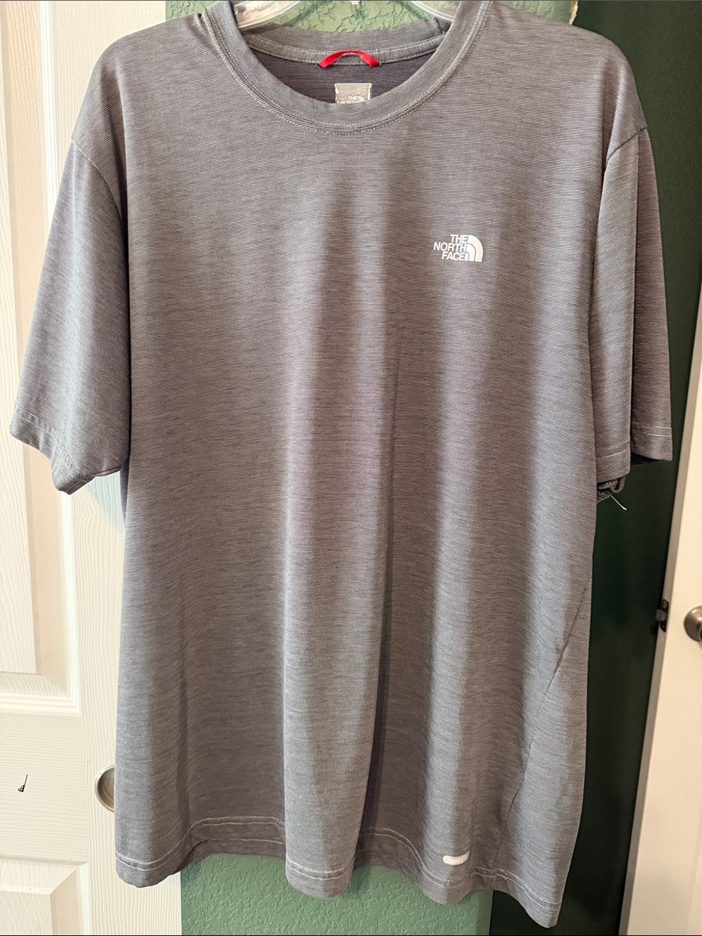 The North Face Men’s Short Sleeve Tee - Heather Gray with White Logo